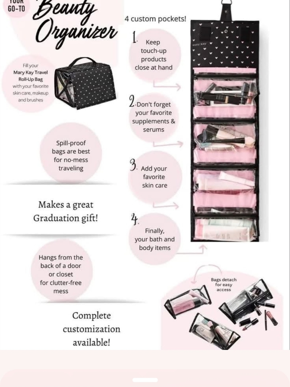 Mary Kay Travel Roll-Up Bag - Picture 2 of 3
